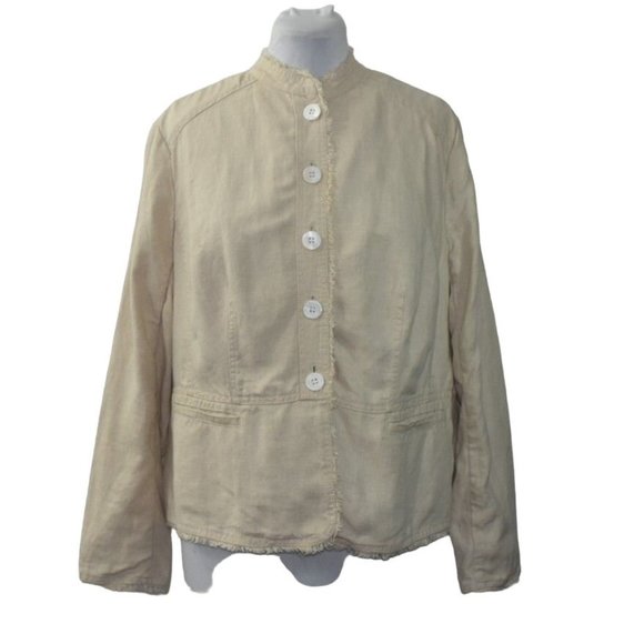 Charter Club Flax Linen Jacket Blazer Womens 1X Mauritius II - Picture 5 of 6